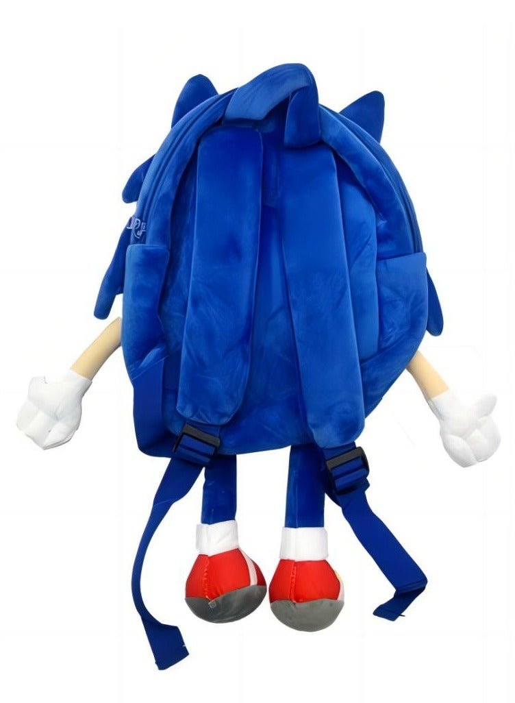 2026 New 3D Sonic blue Backpack Cartoon Toys Game character Sonic the hedgehog plush doll toy Travel Bags Schoolbag Kids Boys Gifts - Image 2